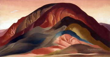  1930 Pintura al %C3%B3leo - óxido colinas rojas 1930 Georgia Okeeffe modernismo americano Precisionismo